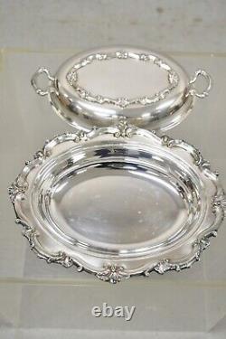 Victorian Style Silver Plated Lidded Ornate Serving Dish Bristol Silver by Poole