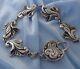 Victorian Style Sterling Repousse Bracelet Custom Ak Clasp, Konder #338