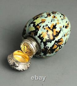 Victorian Style Sterling Silver Speckled Egg Vinaigrette ACEZX