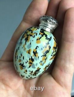 Victorian Style Sterling Silver Speckled Egg Vinaigrette ACEZX