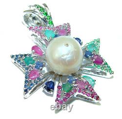 Victorian Style fresh water Pearl. 925 Sterling Silver handcrafted pendant