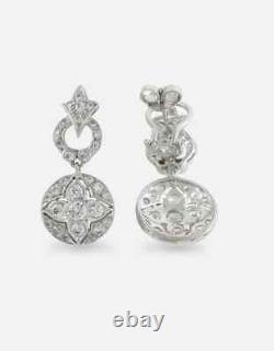 Victorian Vintage style Dangle Earrings 925 Sterling Silver Evening Jewellery