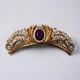Victorian Style 925 Sterling Silver Amethyst Pearl Tiara Comb Royal Hair Band