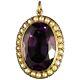 Victorian Style Ruby Heart Pendant In Sterling Silver Gold Plated Women Gift