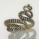 Vintage Beautiful Sterling Silver Etched Snake Serpent Victorian Style Ring S11