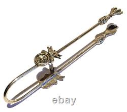 Vintage Claw Foot Victorian Style Silver Tone Pickle Tongs