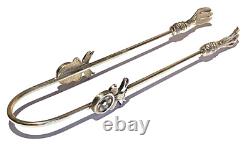 Vintage Claw Foot Victorian Style Silver Tone Pickle Tongs