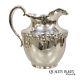 Vintage English Victorian Style Silver Plated Grapevine Pattern Water Pitcher