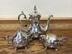 Vintage Fb Rogers 4 Piece Silver Plated Coffee Set Victorian Style