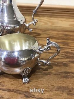 Vintage FB Rogers 4 Piece Silver Plated Coffee Set VICTORIAN Style