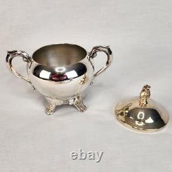 Vintage FB Rogers Silver Co Victorian Style Silverplate 5 Piece Tea Service Set