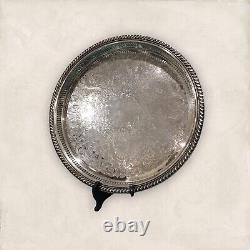 Vintage RM Rogers Victorian Style silver plate antique tray