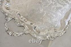 Vintage Sheridan Large Ornate Silver Plated Victorian Style Serving Platter Tray