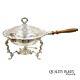 Vintage Victorian Style Ornate Silver Plated Chafing Dish Food Warmer With Burner