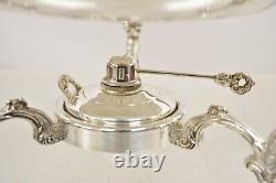 Vintage Victorian Style Ornate Silver Plated Chafing Dish Food Warmer with Burner