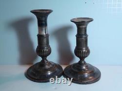 Vintage Victorian Style Silver Plated Telescopic Candle Stick Holders 6 7