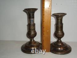 Vintage Victorian Style Silver Plated Telescopic Candle Stick Holders 6 7