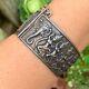 Vintage Victorian Revival Silver Plated Bangle. Victorian British Raj Style G