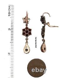 Vintage cascade garnet earrings in Victorian style 230606gR29