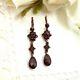 Vintage Cascade Garnet Earrings In Victorian Style 230606hr39