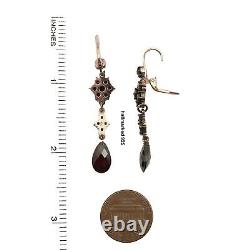 Vintage cascade garnet earrings in Victorian style 230606hR39