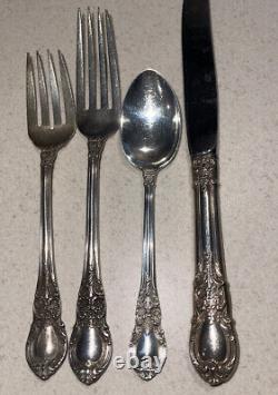 Vtg 1941 Sterling Silver Lunt American Victorian 4 Pc Place Setting No monogram