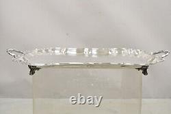 Vtg WM Rogers Victorian Style Silver Plated 28 Twin Handle Serving Platter Tray