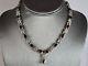 Womens Vintage Estate Sterling Silver Victorian Style Necklace 47.1g E7620